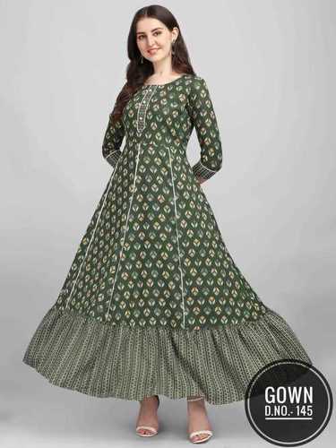Cotton Printed Size Set Gown Catalog Set