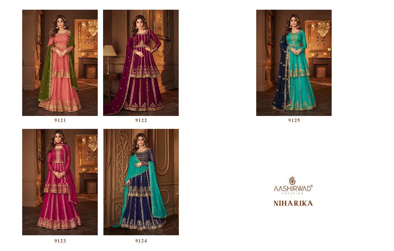 Niharika Real Georgette Salwar Suits Catalogue Set