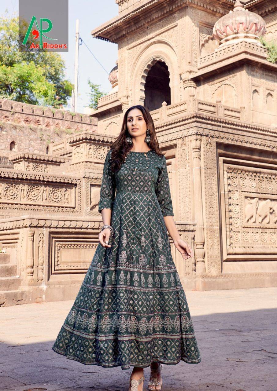 Gown Rayon Printed Gowns Catalogue Set