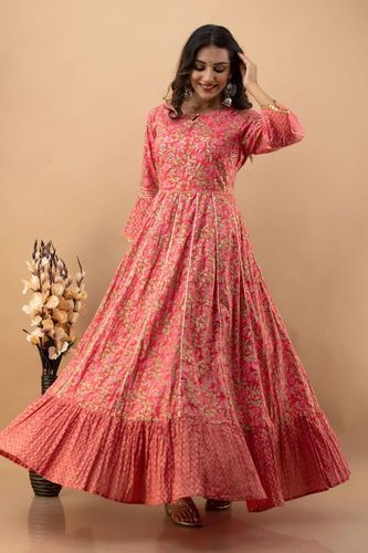 Cotton Designer Size Gowns Catalogue Set