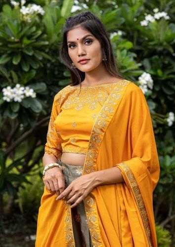 Odhani Designer Silk Lehenga Choli Catalogue Set