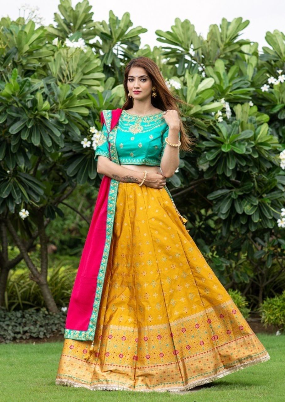 Odhani Designer Silk Lehenga Choli Catalogue Set