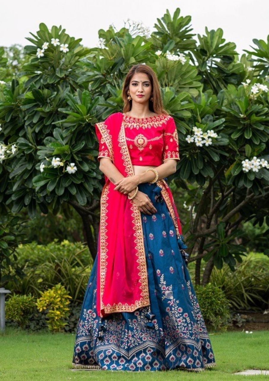 Odhani Designer Silk Lehenga Choli Catalogue Set