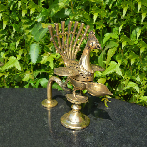 Ethnic Peacock Design Diya Indian Decor Diya Pooja Decor Brass Oil Lamp Handmade Lamp Indian Homeware Indian Art