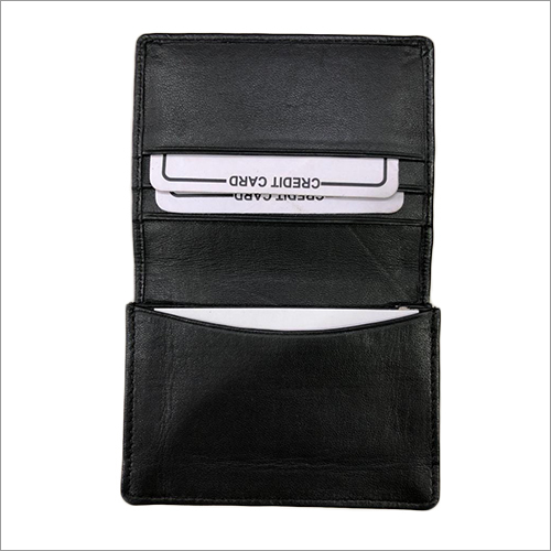 Black Leather Card Holder By APSARA BAGS