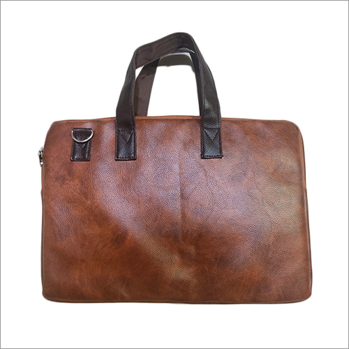 Brown Leather Office Bag By APSARA BAGS