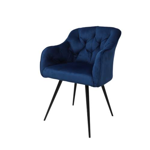 Handmade Modern Navy Blue Arm Chair