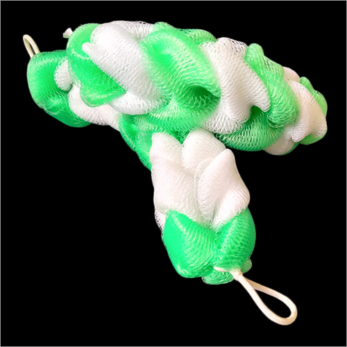 Body Cleaning Loofah - Nylon Material, 25gm Weight, Green and White Color | Best For All Skin Types, Suitable for Adults