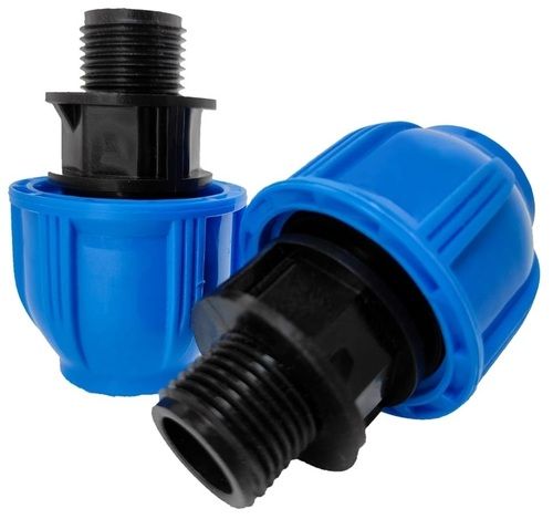 Blue And Black Pp Compression Fitting Coupler