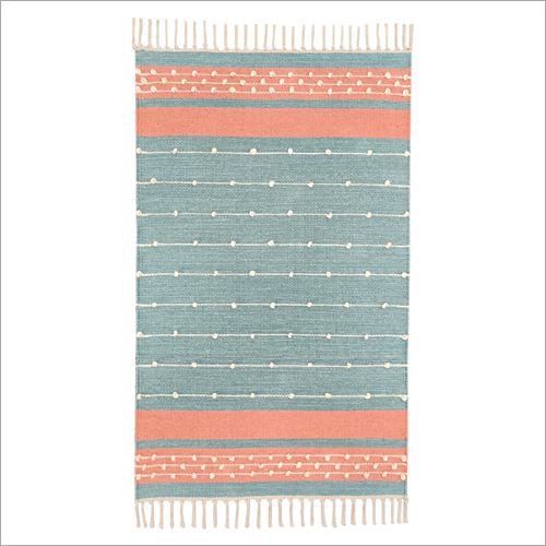 Grey Stripe Loop Area Rug