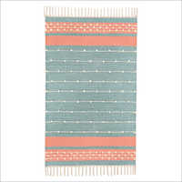 Grey Stripe Loop Area Rug