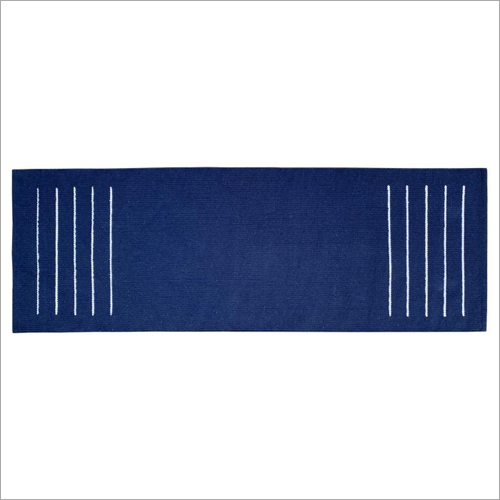 Navy Handwoven Cotton Yoga Mat