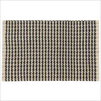 Houndstooth Plaid Cotton Rug