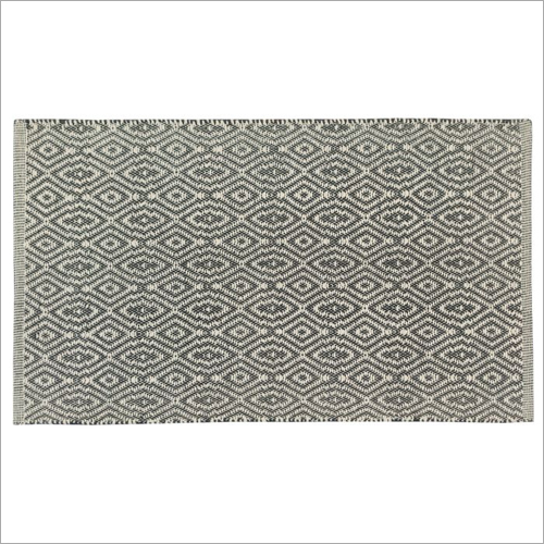 Handwoven Cotton Diamond Rug