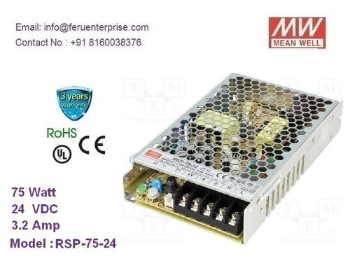 Rsp-75-24 Meanwell Smps Power Supply Efficiency: 87%