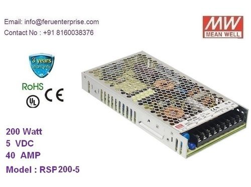 Rsp-200-5 Meanwell Smps Power Supply Efficiency: 85.5