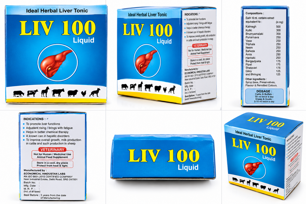LIV 100 - Feed Grade Free Flowing Powder, 52% Protein, 2450 Kcal/kg Energy, Light Brown, 50 Kg PP Bag | Nutrition, Growth, Multi-Species Use