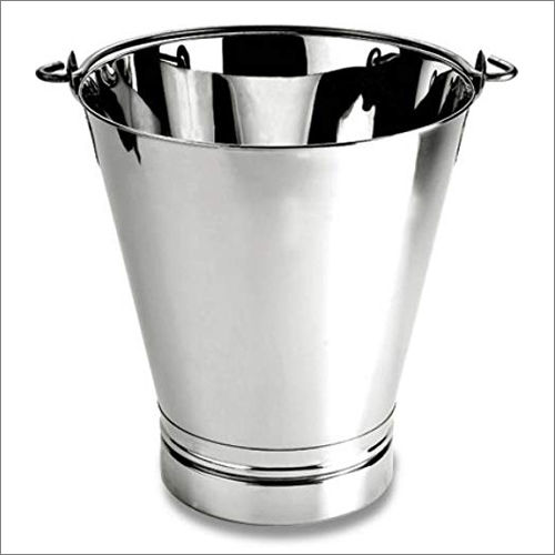 Silver Stainless Steel Bucket