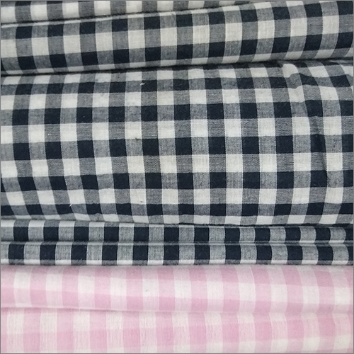 Linen Casual Pure Cotton Checks Shirting Fabrics