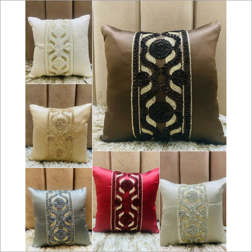 Fancy Cushion Cover Set - Silk & Other Material, Square Shape | Digital Printed, Zipper Closure, Various Colors Available