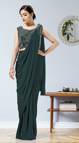 Imported Lycra D Mirror Work Blouse Saree