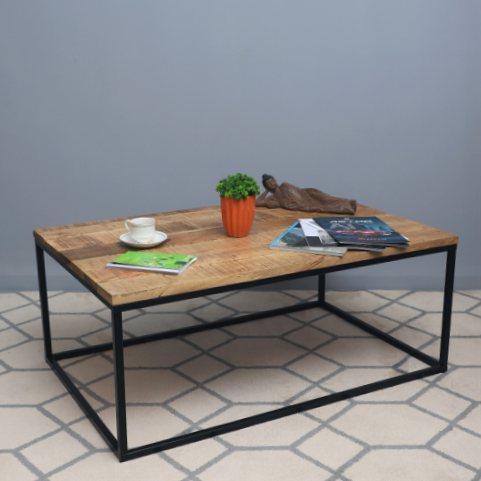 Handmade Solid Wood Rectangular Coffee Table
