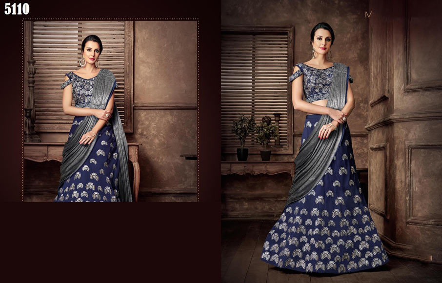 Sarabella Jacquard Wedding Wear Lehenga Set