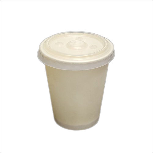 White 82Mm Paper Glass Flat Lid