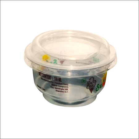 Plastic 100Ml Cpp Sundae Ice Cream Cup With Lid