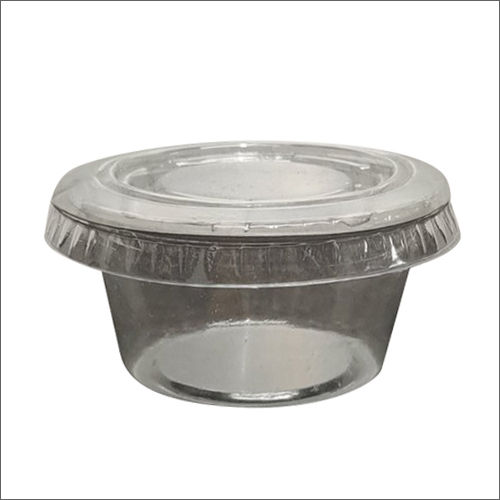 Plastic 50ml Pet Cup With Flat Lid