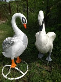 White Color Swan FRP Statue