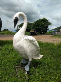 White Color Swan FRP Statue
