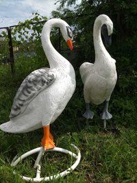 White Color Swan FRP Statue