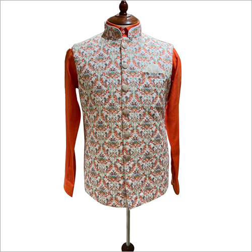 Different Colors Available Men Embroidered Ethnic Jacket