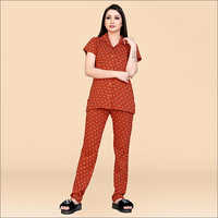 Ladies Half Sleeve Pants Night Suit