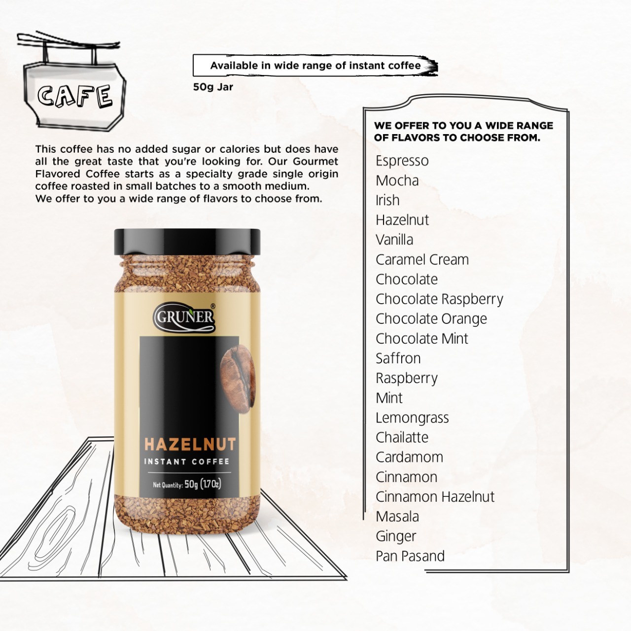 50g Hazelnut Instant Coffee