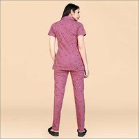 Ladies Collar Neck Pant Night Suit