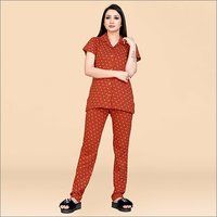 Ladies Half Sleeve Pants Night Suit