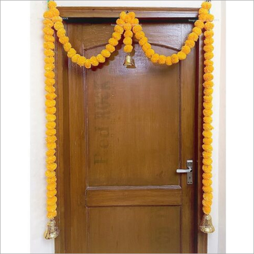 Washable 100 X 152 Cms Sphinx Artificial Marigold Fluffy Flowers Single Line Door Hangings