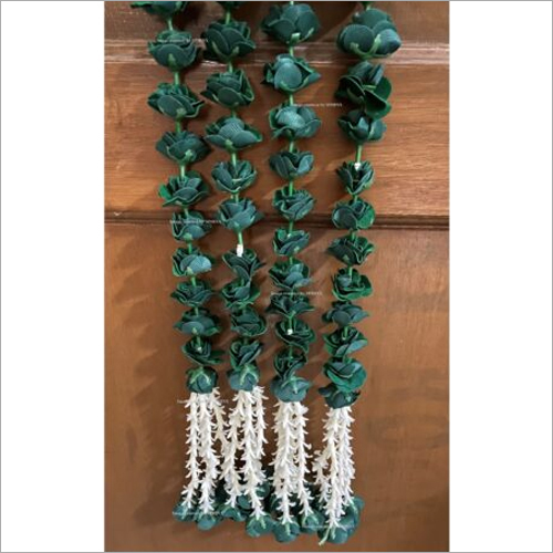 Washable 2.5 Feet Sphinx Artificial Velvet Roses And Clustered Tuberose Garlands
