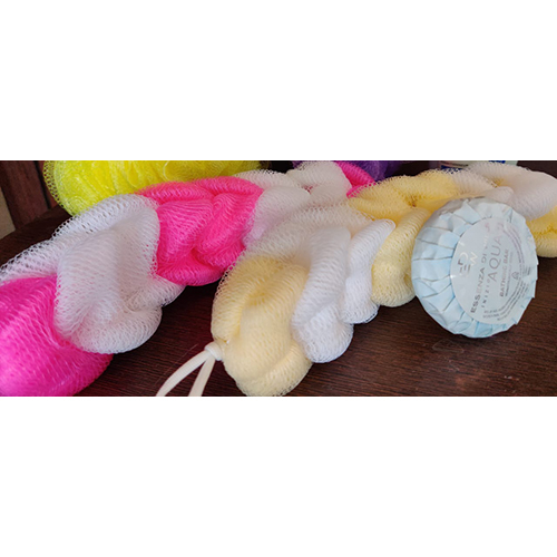 Belt Loofah - Nylon Material, 10 Inches Length, Pink and White Colors | Ideal for Adults, Skin Friendly, Easy to Clean, Spreads Soap Foam