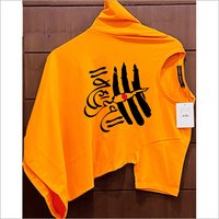 Mens Custom Printed Orange Color T-Shirts