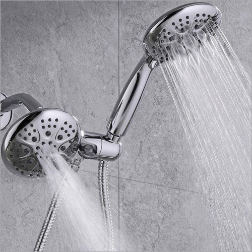 Stainless Steel 6 Mode 2 In1 Shower Head With Built In Angle Adjustable Hand Shower Holder