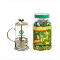 350 ml French Press and Healthy Leaf Natural Stevia Dry Leaves