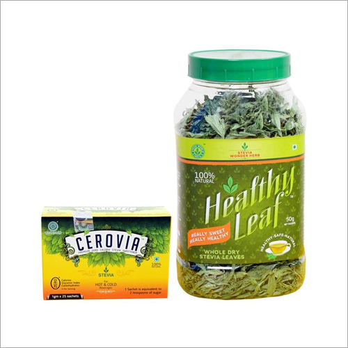 Cerovia Stevia Sachet and Healthy Leaf 50gm Dried Natural Stevia Leaf