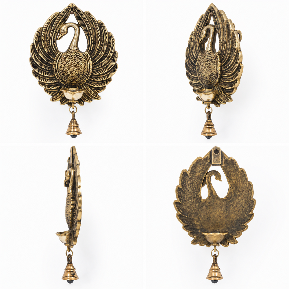 Brass Carved Hanging Diya Brass Indian Diya Lamp Brass Decorative Diya