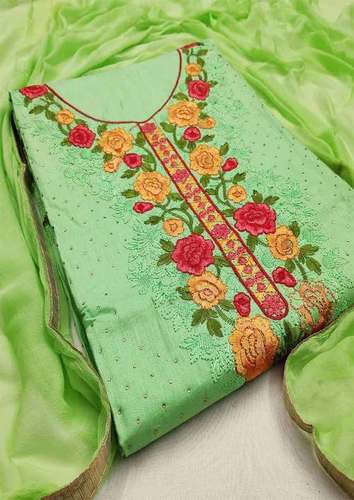 Jt Jaipuri Work Rayon Embroidery Dress Material Distributors in India