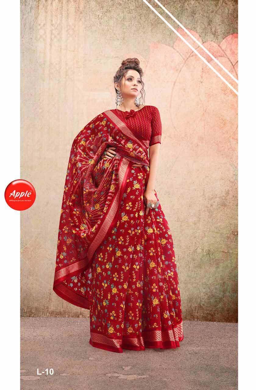 Graceful Cotton Printed Indian Wear Sarees Collection