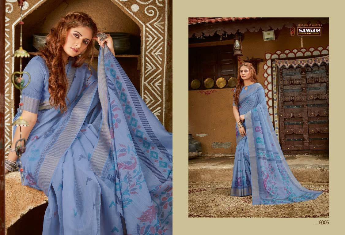 Graceful Cotton Printed Indian Wear Sarees Collection