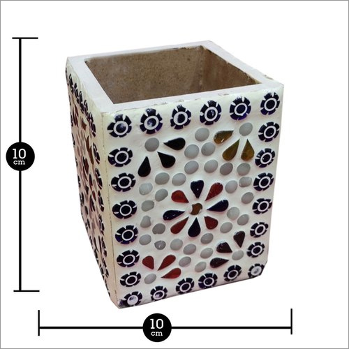 Hand Painted Wooden Pen Stand